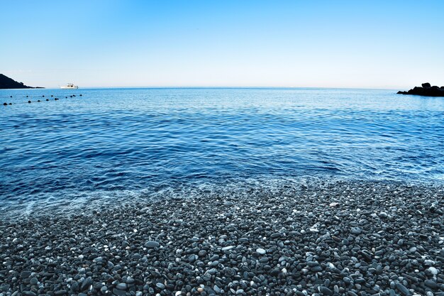 schöner Blick auf das Meer in Camogli