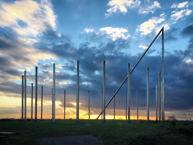 Foto schöner blick auf den himmel beim sonnenuntergang