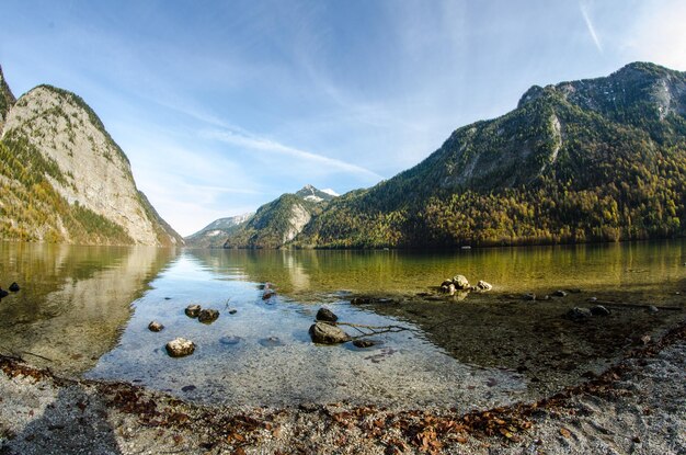 Foto schöner blick auf den see