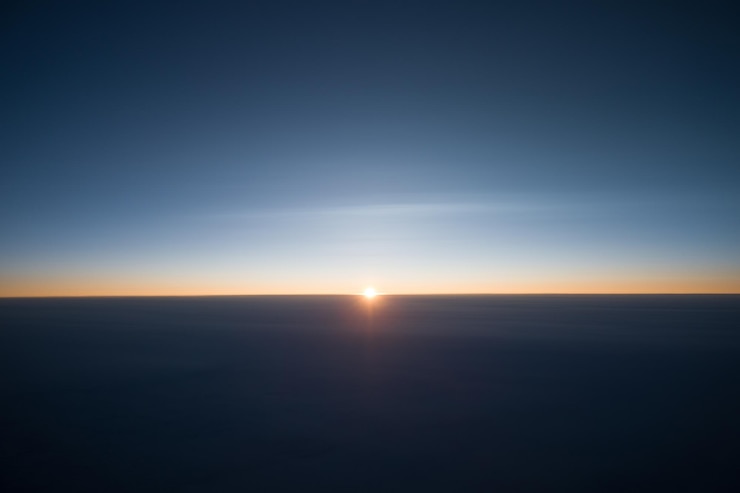 Foto schöner blick auf den sonnenuntergang