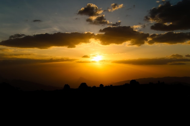Schöner Blick auf den Sonnenuntergang