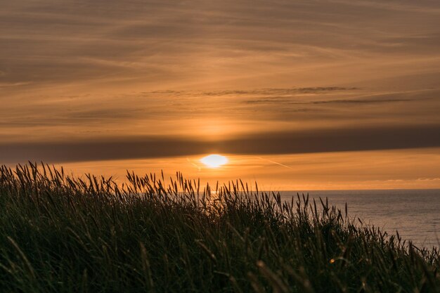 Foto schöner blick auf den sonnenuntergang