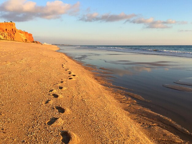 Foto schöner blick auf den strand gegen den himmel