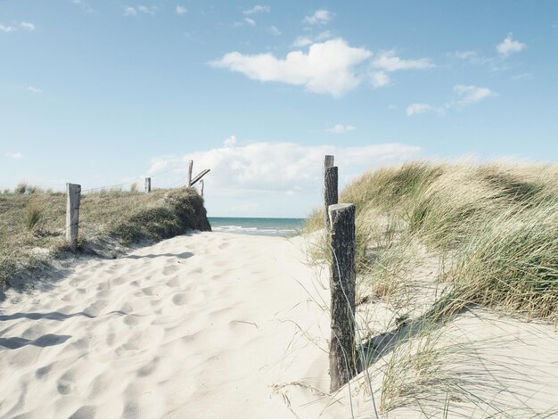 Schöner Blick auf den Strand gegen den Himmel