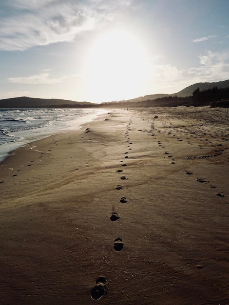 Foto schöner blick auf den strand gegen den himmel