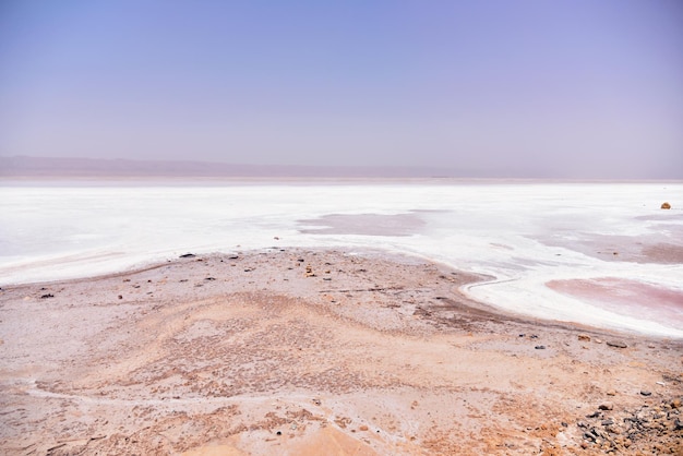 Foto schöner blick auf den strand vor klarem himmel