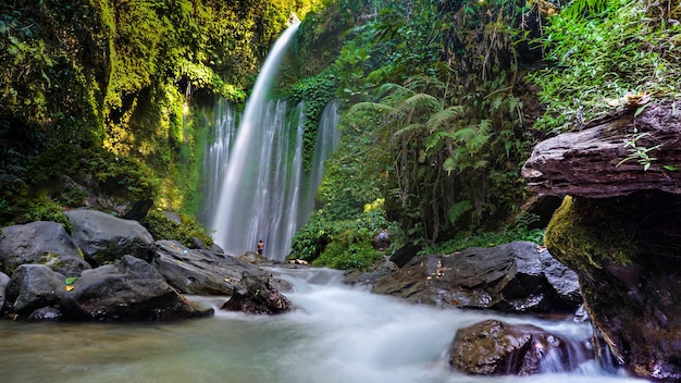 Schöner Blick auf den Tiu Kelep Wasserfall