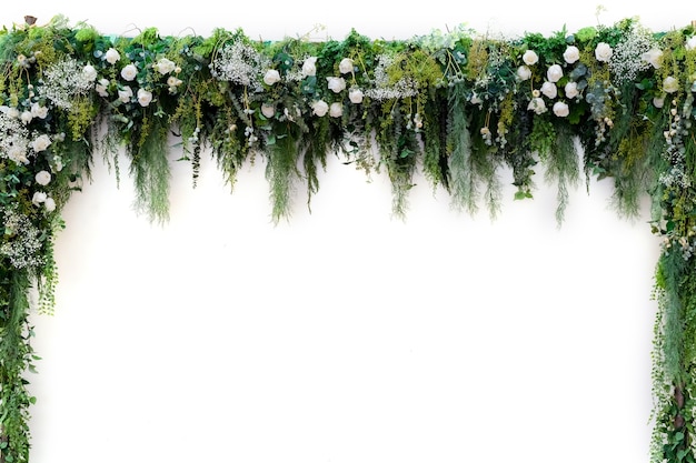 Schöner Blumenhintergrund für Hochzeitsszene und -ereignis