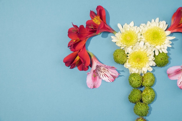 Foto schöner blumenstillleben-eierstock