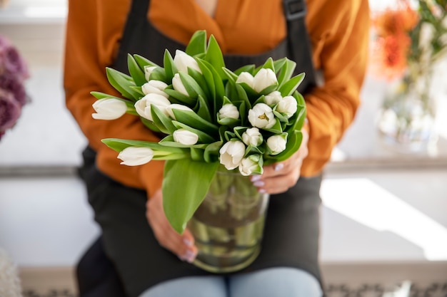 Schöner Blumenstrauß aus nächster Nähe