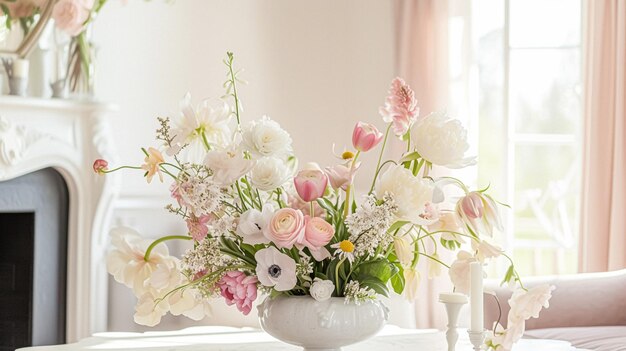 Schöner Blumenstrauß in einer Vase Blumenarrangement