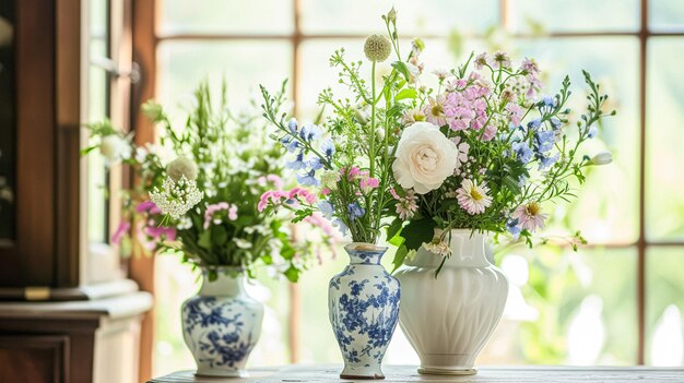 Schöner Blumenstrauß in einer Vase Blumenarrangement