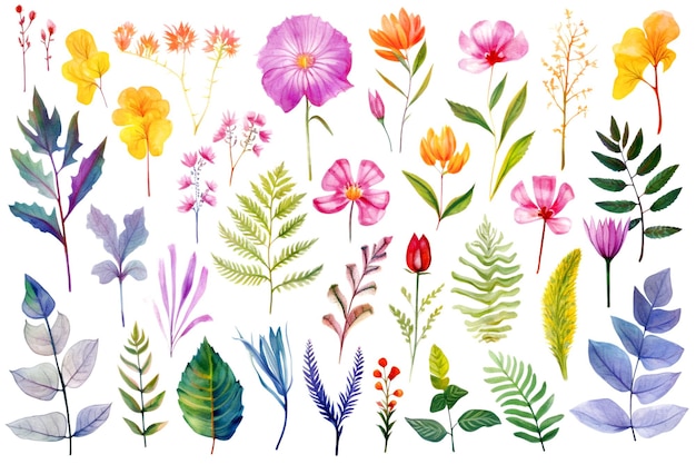 Schöner botanischer Aquarellblumen-Hintergrund