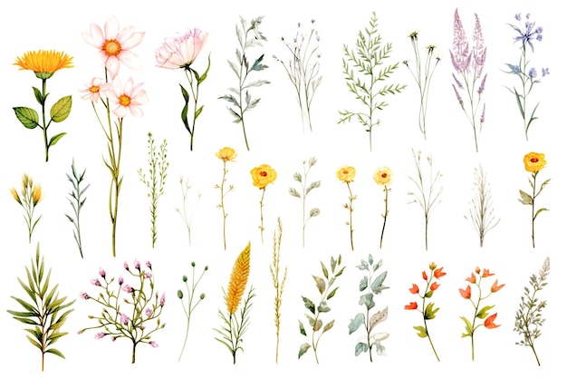 Schöner botanischer Aquarellblumen-Hintergrund