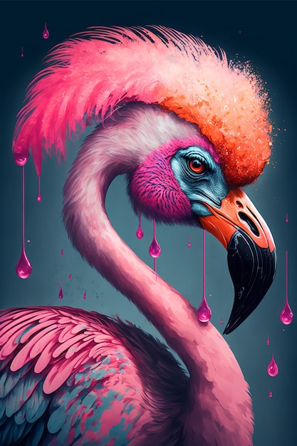 Schöner bunter Flamingo