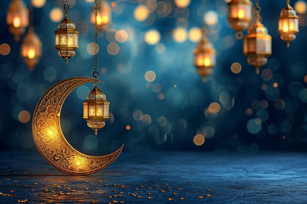 Schöner dekorativer Mond-Ramadan-Kareem-Hintergrund