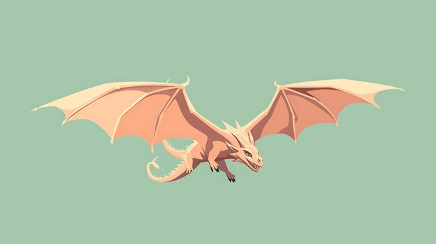 Schöner Drachen-Pastel-Cartoon-Hintergrund