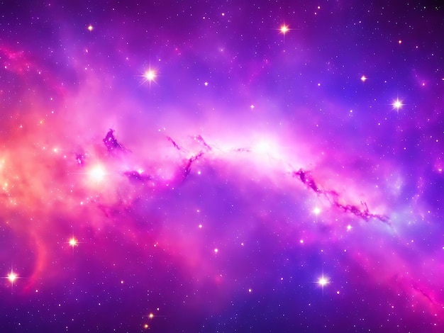 Schöner Galaxienhintergrund mit Nebelkosmos-Sternenstaub und hell leuchtenden Sternen im Universum