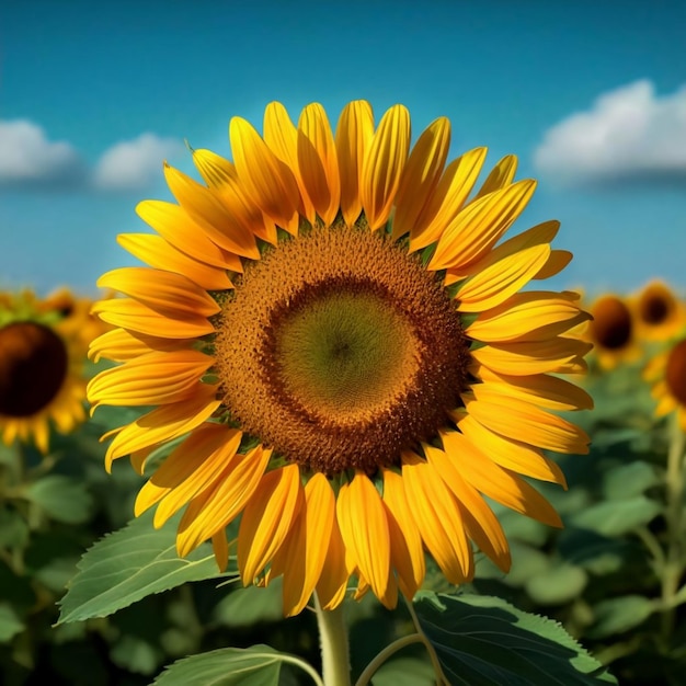 Schöner Garten mit Sonnenblumen