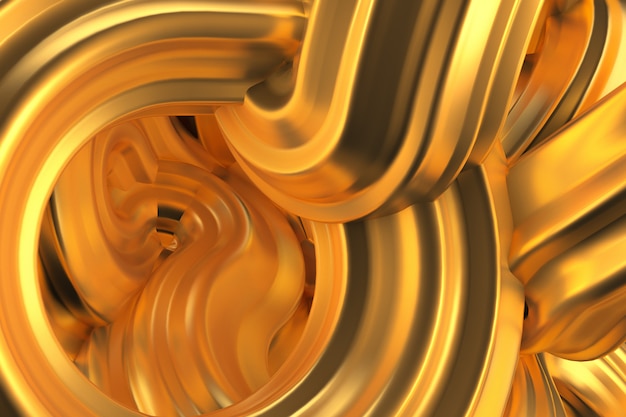 Schöner goldener Hintergrund. 3D-Rendering.