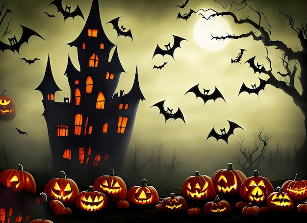 Schöner Hintergrund mit Halloween-Konzept