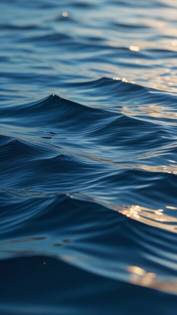 Foto schöner hintergrund mit kleinen wellen auf dem meer