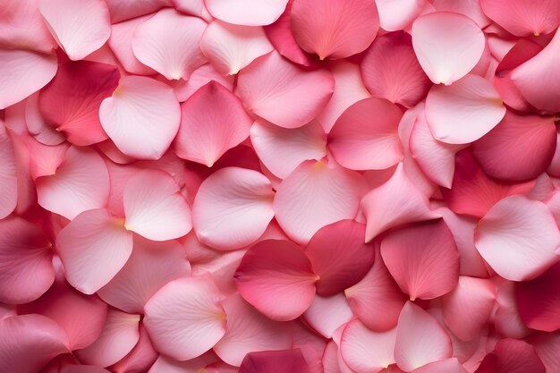 Foto schöner hintergrund mit rosa rosenblättern