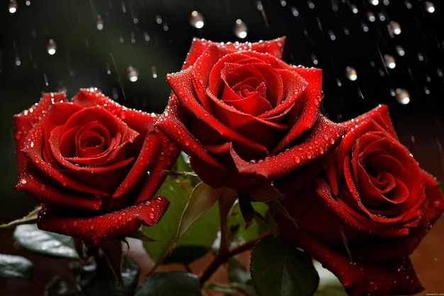 Schöner Hintergrund mit roten Rosen