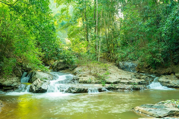 Schöner mae sa wasserfall in chiang mai, thailand