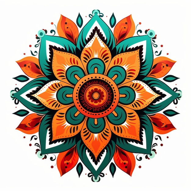 schöner Mandala-Blumenvektor