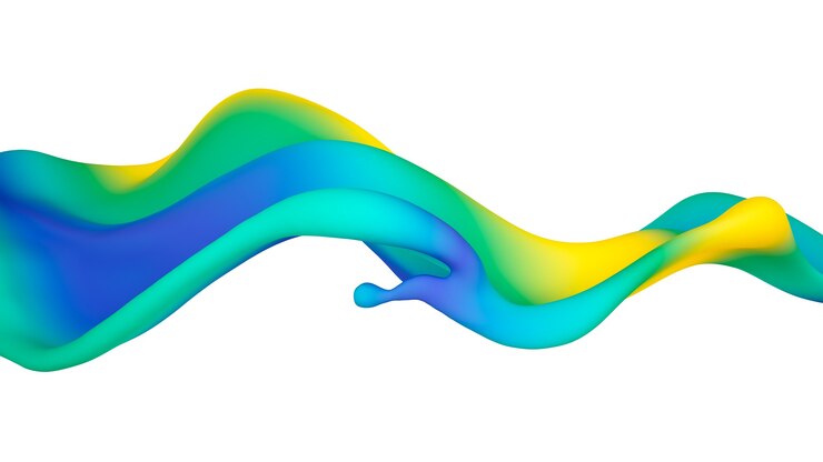 Foto schöner mehrfarbiger spritzer flüssigkeit oder farbe. 3d-illustration, 3d-visualisierung.