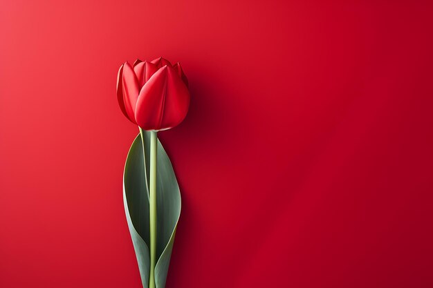 Schöner minimalistischer roter Tulpen-Hintergrund