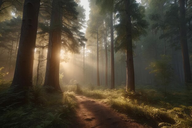 Schöner Morgen im Wald