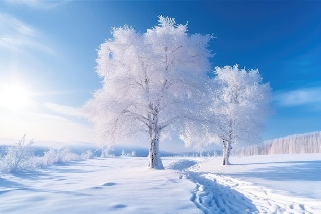 Schöner Nebel im Winter