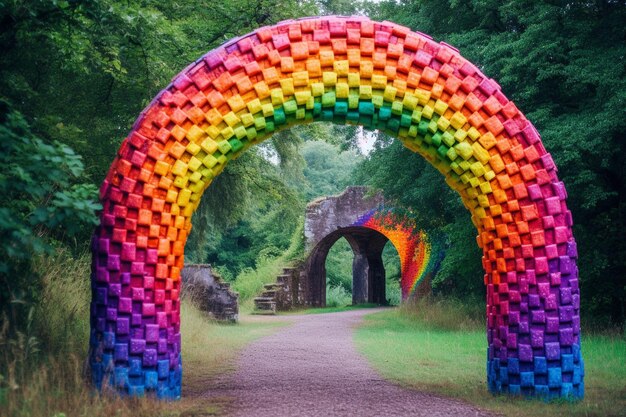 Foto schöner regenbogenbogen