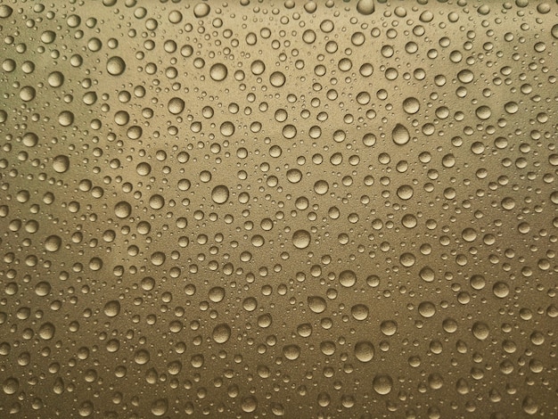 Schöner Regentau auf der Oberseite des Autos.