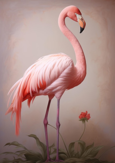 Schöner rosa Flamingo