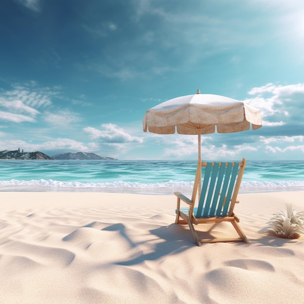 Schöner Sandstrand mit weißem Sand und ruhigen Wellen des türkisfarbenen Ozeans an einem sonnigen Tag im Hintergrund