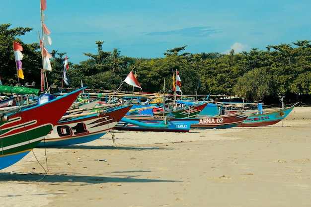 Schöner Sawarna-Strand, Indonesien