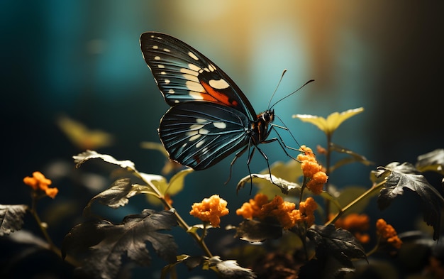 Schöner Schmetterling im Naturhintergrund