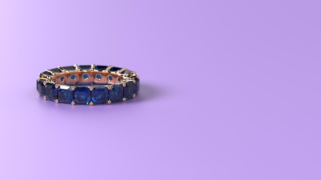 Schöner Schmuck mit einzigartigem Hintergrund 3D-Render