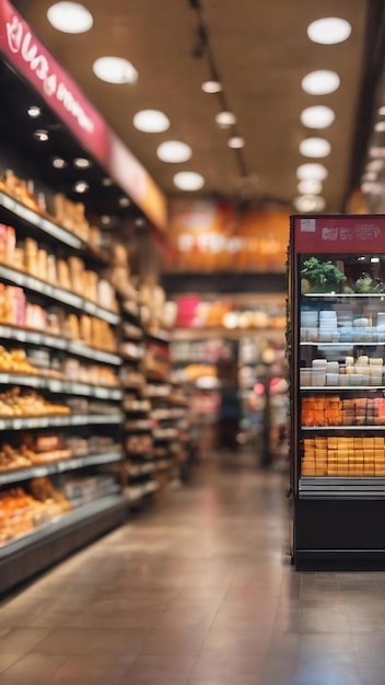 Schöner Shop verschwommener Hintergrund, abstrakte Unschärfe und Bokeh im Innenhintergrund des Ladens