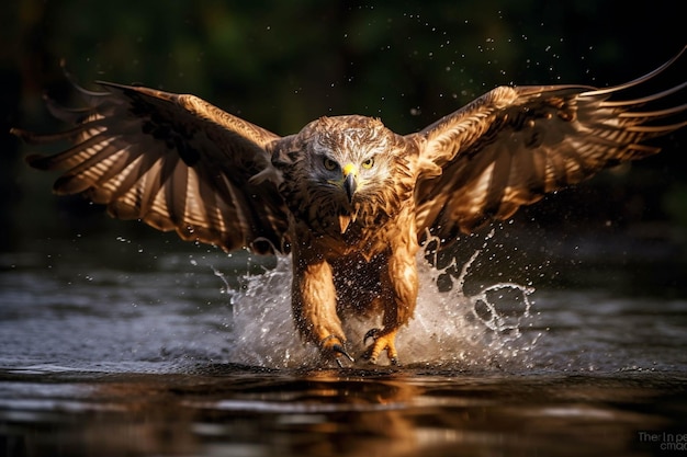 Schöner Steinadler in der wilden Natur