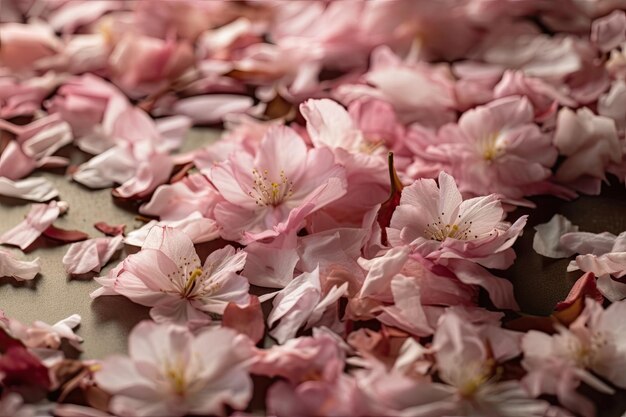 Schöner Strauß rosa Blumen auf einem rustikalen Holztisch Generative AI