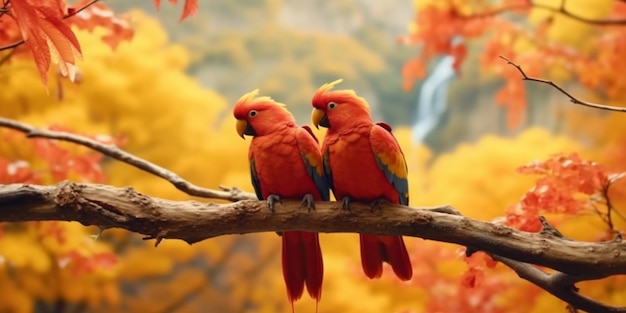 Schöner Vogel sitzt auf einem Baumzweig