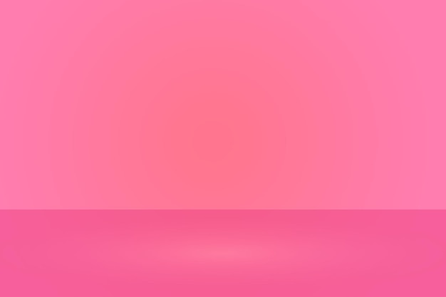 Schöner weicher rosa Farbverlaufshintergrund für Produkt und Text, leeres Podiumsstudio