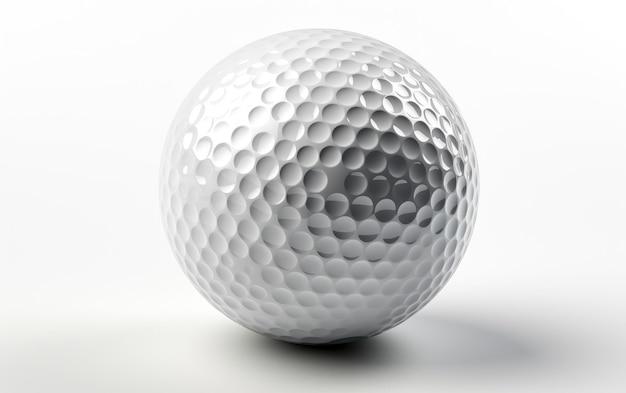 Foto schöner weißer golfball auf weißem hintergrund