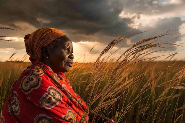 Schönes afrikanisches weibliches atemberaubendes Porträt einer eleganten Frau, das die Schönheit und Anmut der afrikanischen Ethnie mit fesselndem Charme und Reiz in jedem Blick zeigt