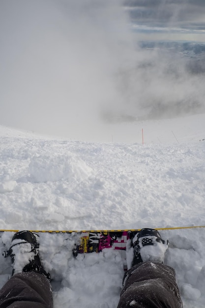 Foto schönes bild einer schneebedeckten landschaft