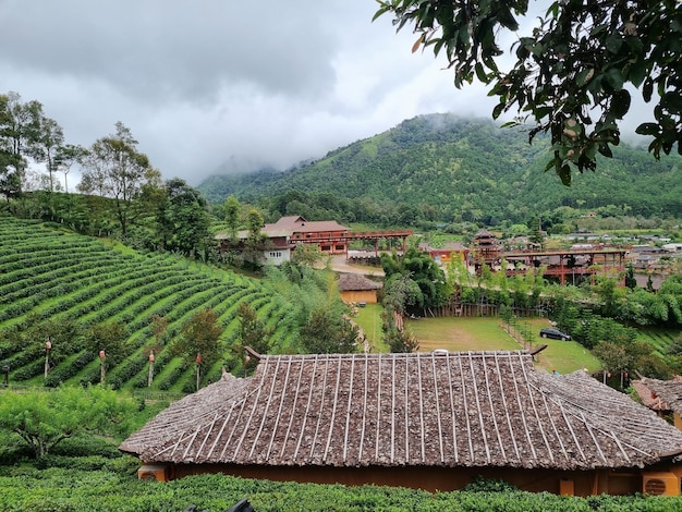 Schönes Dorf Ban Rak Thai, eine chinesische Siedlung in Mae Hong Son Thailand